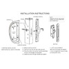 Patio Sliding Door Handle Set with Mortise Lock, Key Cylinder