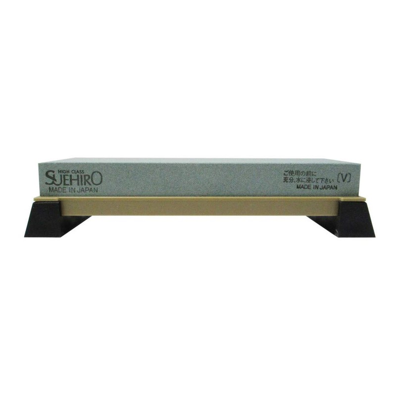 Suehiro GC#180 No.140-GCS Rough Whetstone with Base for Blade Spillage
