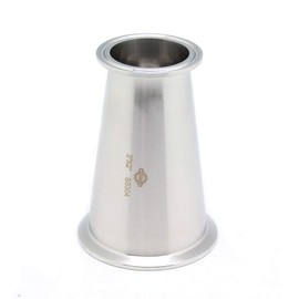 QiiMii Sanitary Tri clamp Concentric Reducer Tri Clamp Clover fittings Stainless Steel 304 Reducer (Size:3 Inch x 2 Inch)