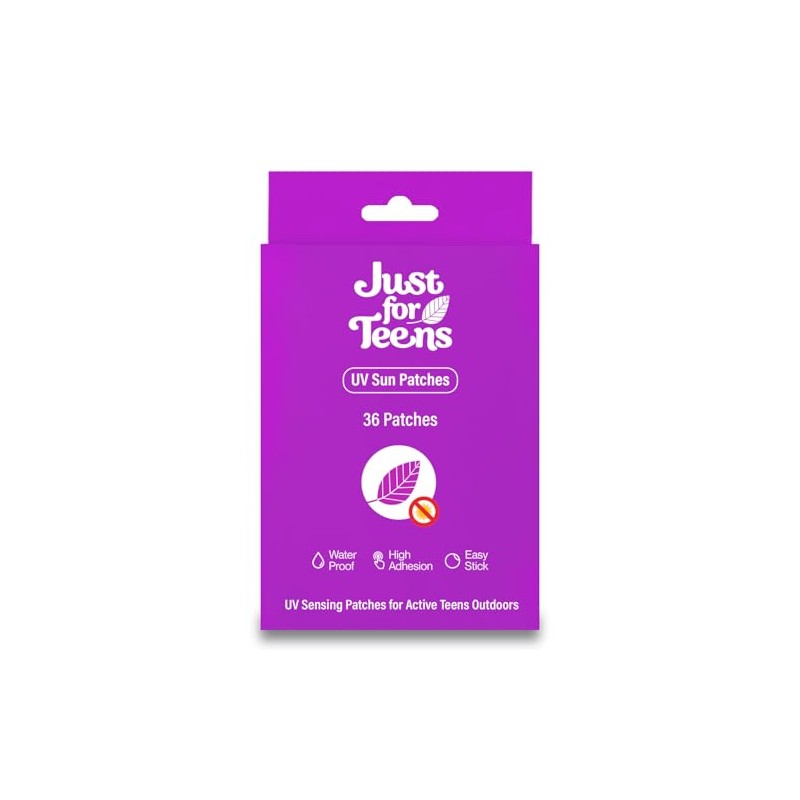 Just for Teens UV Sun Patches, 36 Count, Waterproof High