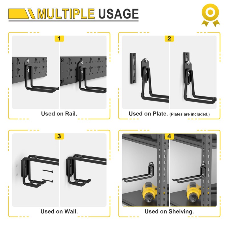 Ultrawall Garage Storage Organization, Versatile Storage Hooks Garden Tool Organizer
