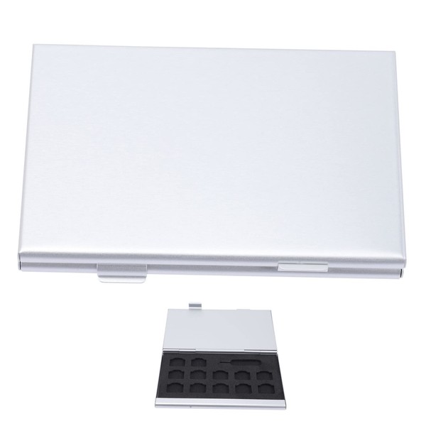 Operitacx Aluminum Alloy Sim Card Holder Case Compact Storage Organizer