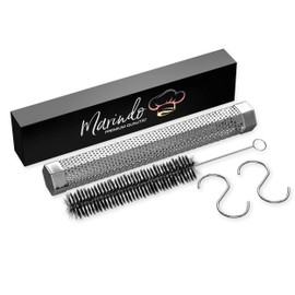 MARINDO Cold Smoke Generator - Smoking Tube Including Smoking Hook & Brush | Cold Smoke Generator for Smoking Ovens | Smoke Pipe for Smoking | Alternative to Smoking Snail | Cold Smoke Generator