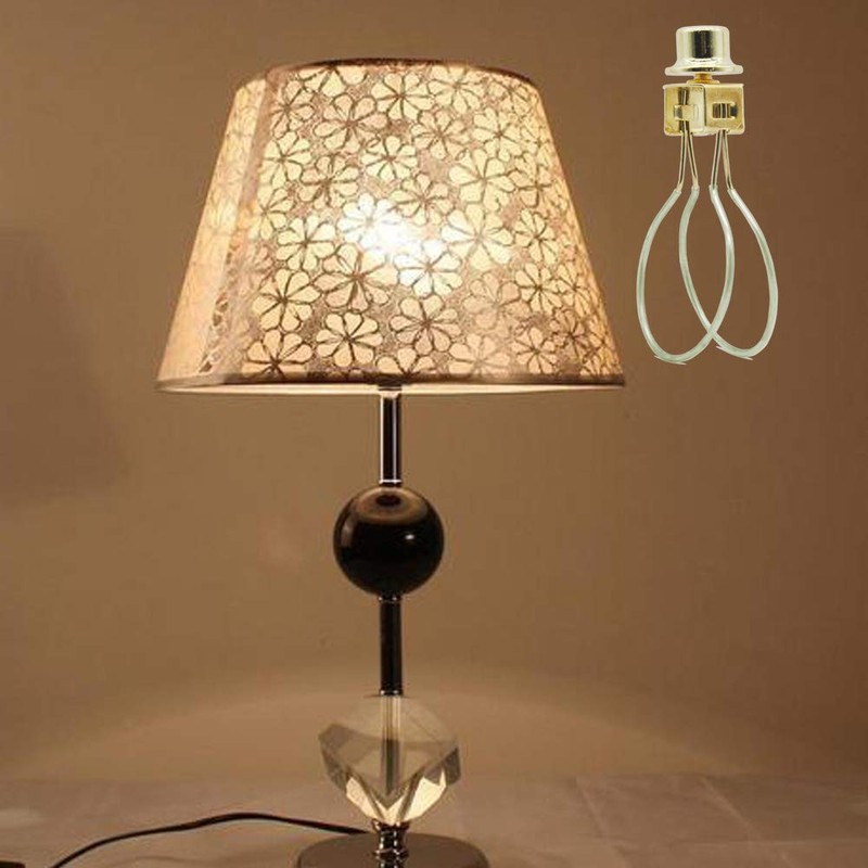Lamp Shade Light Bulb Clip Adapter,Lamp Shade Holder Includes Finial
