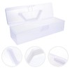 VICASKY Plastic Storage Box, 2pcs Clear Organizer Container with Handle,