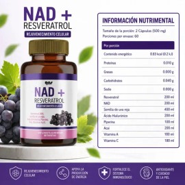 Colágeno Hidrolizado Golden Nad Resveratrol Tabs