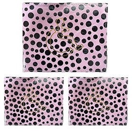 Disabled Badge Holder for Car Blue Badge & Timer Holder Wallet PU Leather Disabled Badge Holder Wallet Protector Hologram Safe Parking Permit Cover Polka-Dot Wallet (Light-Pink)