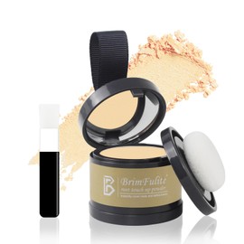 BRIMFULITE Hair Root Touch Up Powder, Quick Cover Gray Hairline Powder, Windproof & Sweatproof Root Cover Up Powder for Women Men with Compact Puff and Mirror 0.14 Oz. (Light Blonde, 0.14 Oz.)