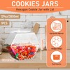 Uiifan 1 Piece Hexagonal Plastic Candy Jar with Lid Cookie
