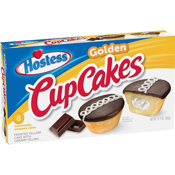 Hostess Golden Cupcakes, 8 Count