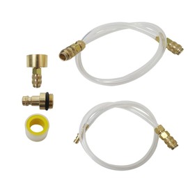 Professional Bleed Kit and Fill Kit with Leak Free Brass Helm Fitting Rust Proof Quick Connect Fit for Seastar Hydraulic Steering Systems & Hydraulic Steering Fluid