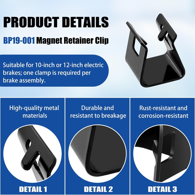 Houoto BP19-001 Magnet Retainer Clip for Most 10 Inch and