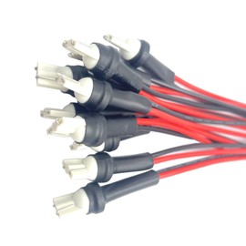 10 Pack T10 Male Socket Holders Pre-wired Extension Connector Plug Adapter For Car Headlight,Turn Signal Lights,Brake Lights,Tail Lights,Daytime Running Lights