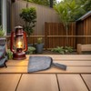 Kichvoe Forged Iron Fireplace Shovel Heavy Duty Ash Coal Shovel