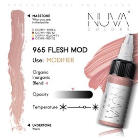Nuva Permanent Makeup Modifier Colors, Professional Tattoo Ink for Flawless Results, Vegan & Skin-Safe (Flesh)