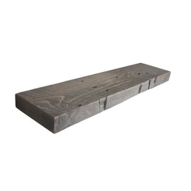 joelsantiques Floating Shelves, Wood Wall Shelf, Natural Wooden Home Decor for Bathroom Kitchen Bedroom, Hanging Mounted Invisible Bracket (Gray, 24)