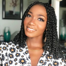 Passion Twist Hair 12 Inch 8 Packs, Pre Twisted Passion Twist Crochet Hair For Black Women, Pre Looped Passion Twist Curly Crochet Hair, Short Crochet Passion Twist Hair (12 Inch (Pack of 8), Gray#)