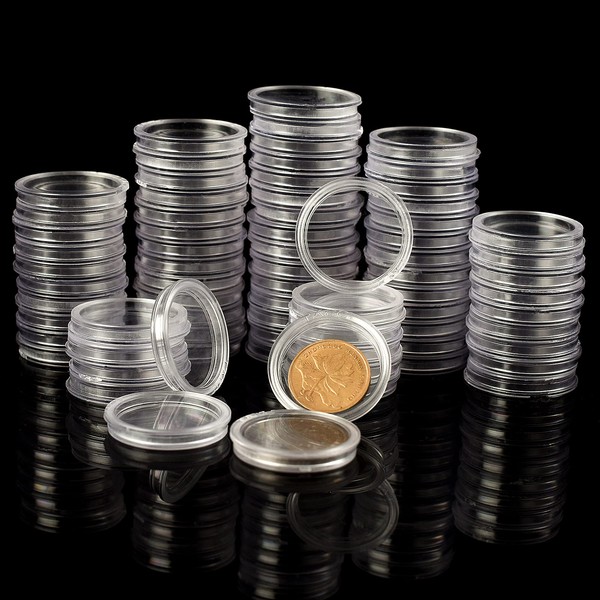 Ettonsun 100Pcs 30mm Coin Holder Capsules for Collectors Coin Collection