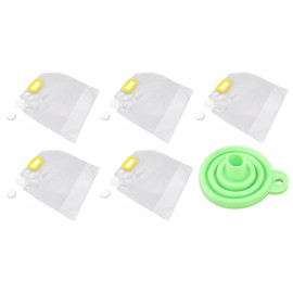 5Pcs Grain Sealed Storage Bag Reusable Transparent Grain Storage Bag for Rice Cereals Flour Nuts 10kg