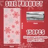 JarThenaAMCS 150Pcs Christmas Cellophane Treat Bags Xmas Snowflake Candy Cookie