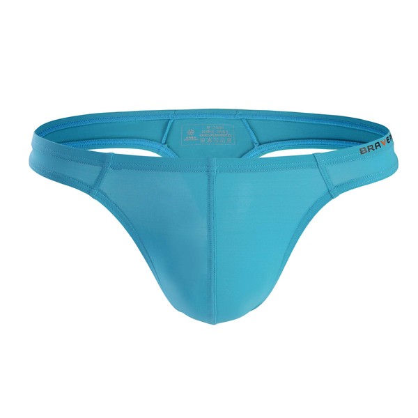BRAVE PERSON 43 Soft and Smooth Sexy Thong Opaque Men's T-Back Casual G-String (M / 28-31, Sky Blue)