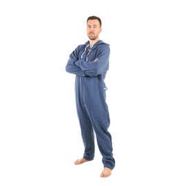 Forever Lazy Heavyweight Adult Onesie - Down with The Flu Blue - XS