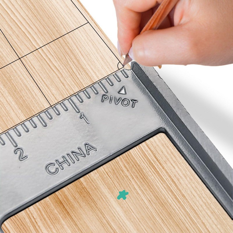 Square Protractor Miter Aluminum Alloy Triangle Metric Imperial Square Measurement