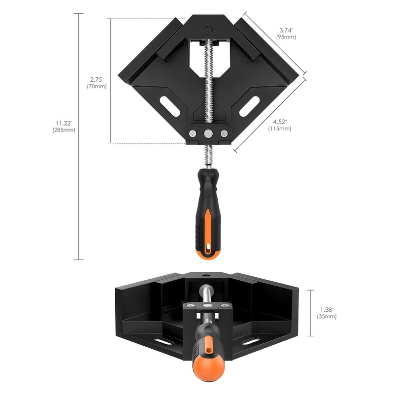 Housolution Corner Clamp, 90°, For Woodworking, Welding, Fixed Angle, Frame,