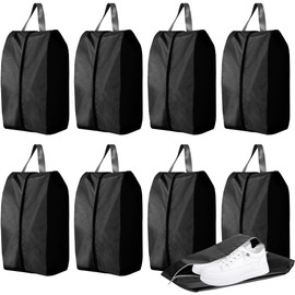 8 Pack Waterproof Shoe Bags for Travel XL Heavy Duty Zippered Shoe Organizers Fits Men Women Size 14 Laundry Toiletry Storage Bags Travel Essentials Accessories