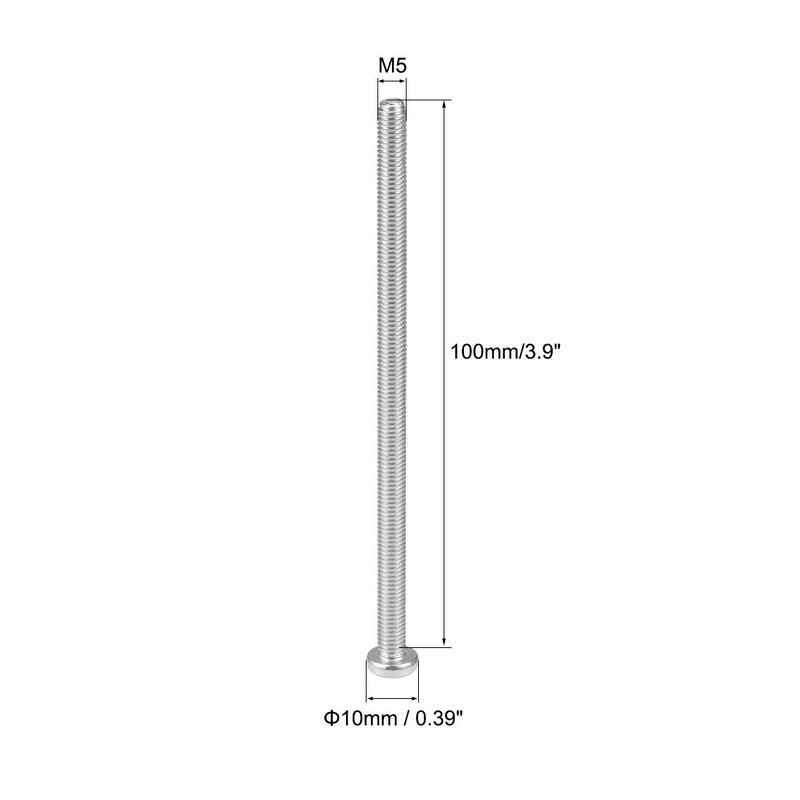 sourcing map M5x100mm Machine Screws Pan Phillips Cross Head Screw