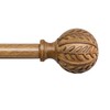 QDWIS Wood Curtain Rods for Windows 48 to 84 Inch,