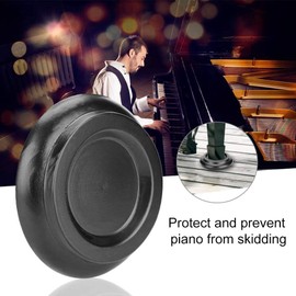 3 Colours 4-Piece Round Piano Foot Pads Made of Beech Wood Set for Piano Gun Accessories for Upright Piano Protection (Black), Game Accessories