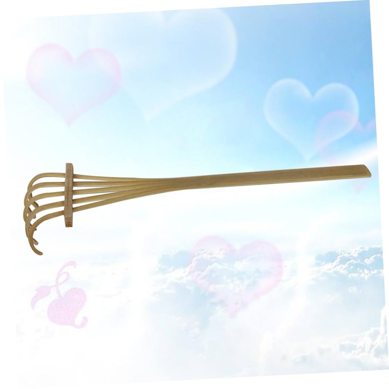 Toyvian Bamboo Rake Five Teeth Rake Sand Table Rake Mini
