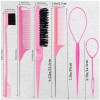 Kit Cepillos Y Peines Peinado Cabello Pinza Peluquera 8pzs
