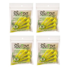 Martini 3 1/4" Step-Up Golf Tees - 4 Pack (20 Tees) (Yellow)