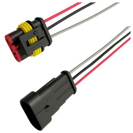 EFGTEK 6 Pack 3 Pin Automotive Electrical Connector 20AWG Plug Socket Quick Disconnect Waterproof 2 Way Wire Connectors with 10cm Wire AWG Male and Female Way Marine 1.5mm Series Terminal Connector