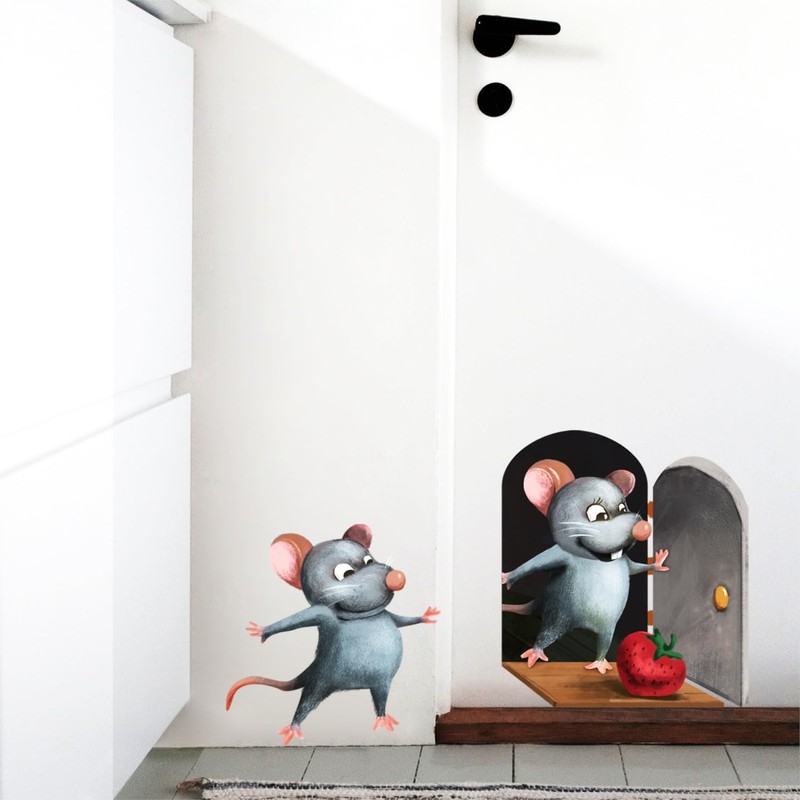 clowin Wall Sticker Groin Kids Room Wall Sticker Removable Deceive