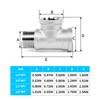 ChillWaves 304 Stainless Steel Pipe Fitting, Male Run Tee 1/2"