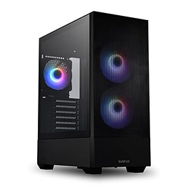 LIAN LI Mesh Airflow ATX PC Case Gaming Computer Case Mid-Tower Chassis with 3 ARGB PWM Fans Pre-Installed, Mesh Front Panel, Tempered Glass Side Panel, Water-Cooling Ready(LANCOOL 205 MESH, Black)