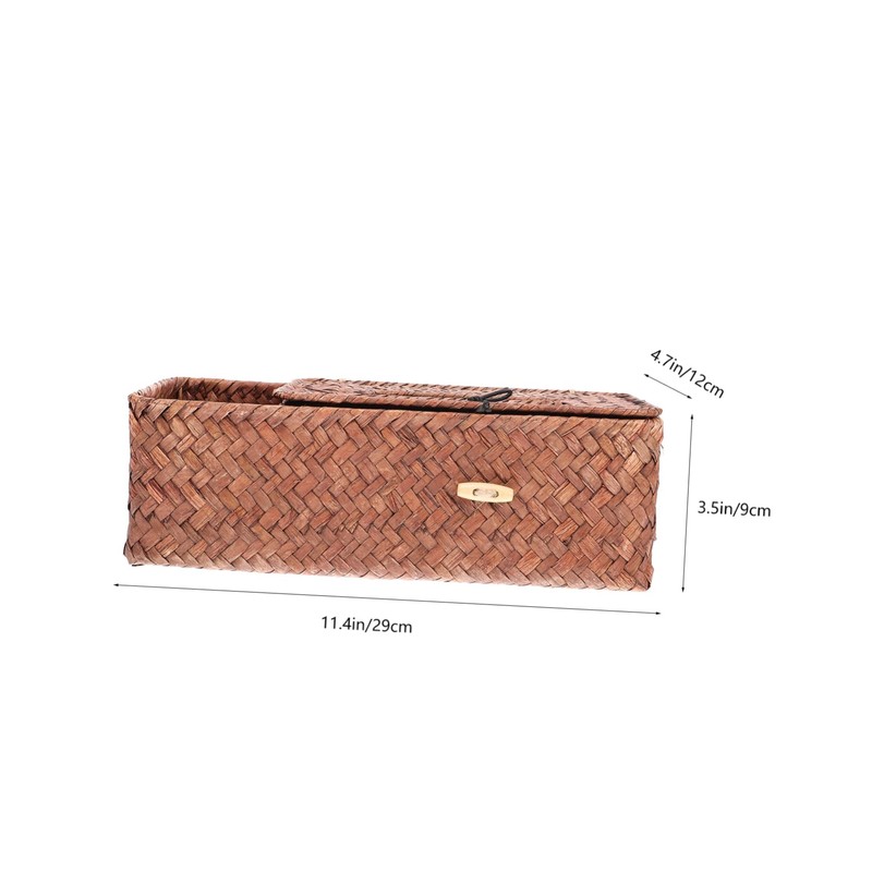 Mobestech Woven Tissue Box Cover Multifunctional Remote Control Organizer for