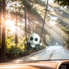 LXQTAO Resin Cute Skull & Acrylic Bat Rearview Mirror Decorations,