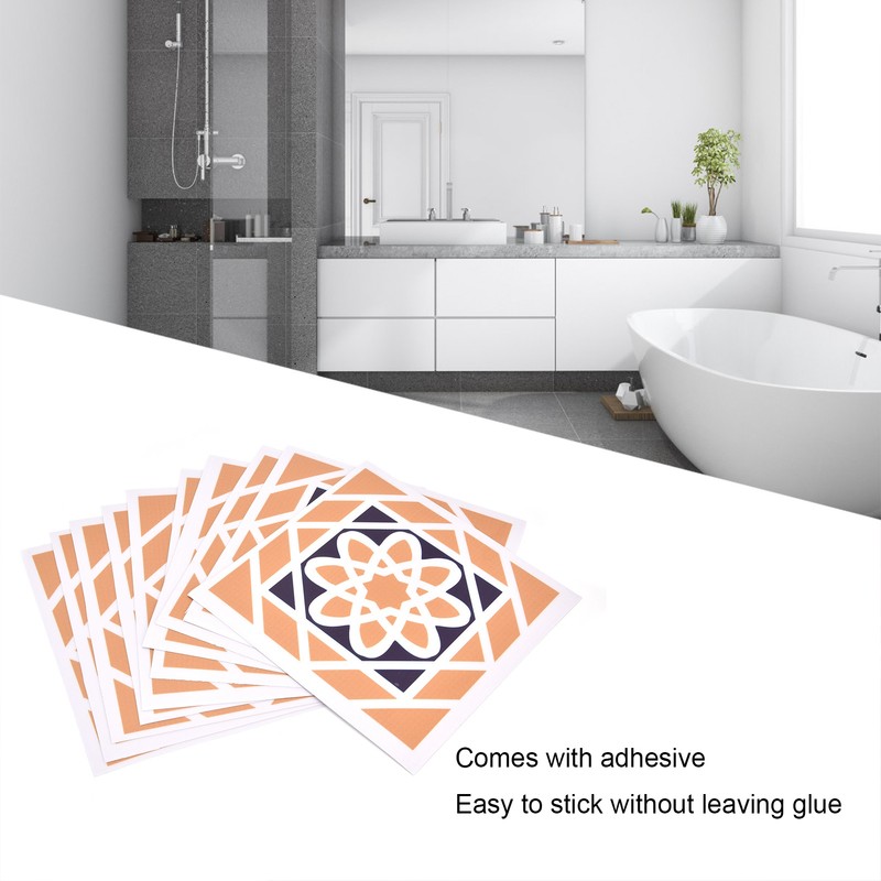 10Pcs set Imitation Ceramic Tile Wall Sticker Waterproof SelfAdhesive Wallpaper