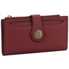 Travelambo Wallets Women RFID Large Capacity Luxury Waxed Leather Clutch