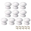 uxcell Round Wood Knobs,10Pcs 24mm Dia Cabinet Furniture Kitchen Pulls