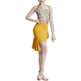 Happy Cherry Kid Girls Tassel Dance Outfits Dancing Performance Competition Costumes for Tango Latin 8-9Years