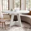 US Local Round Dining Table for 4-6 People, 47 Inches