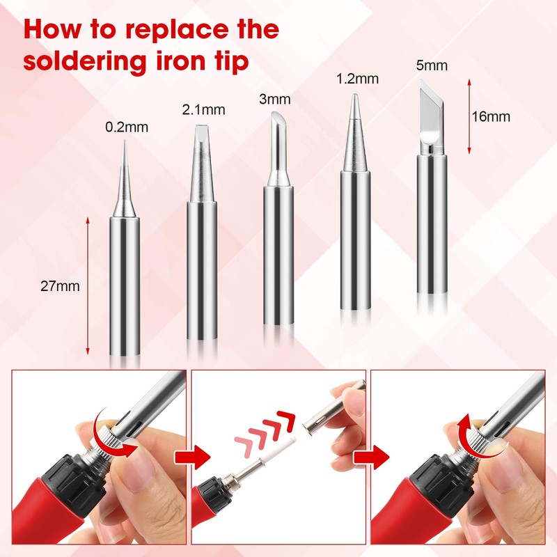 Soldering Iron Kit, 100W LED Digital Solder Gun kits with