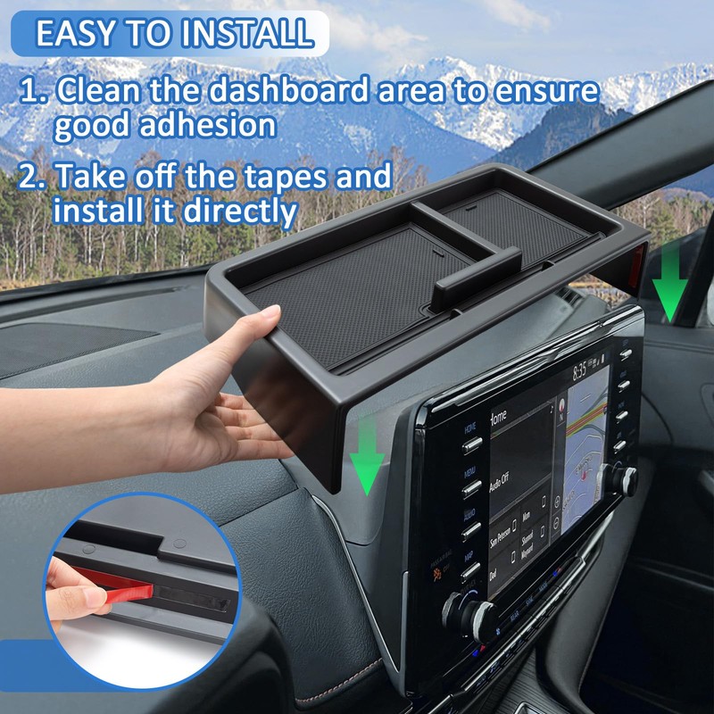 TOPINSTALL 21-24 New Dash Tray Compatible with 2021-2024 Toyota Sienna