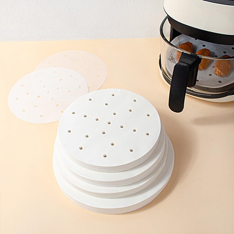 1000pcs Air Fryer Liners Disposable, 5 inch Bamboo Steamer Liners,