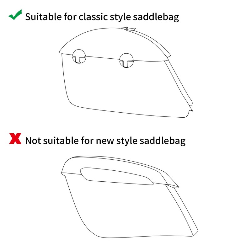 TCT-MOTORPARTS Saddlebag Guard Rail Protector Trim Support Bracket Fit for